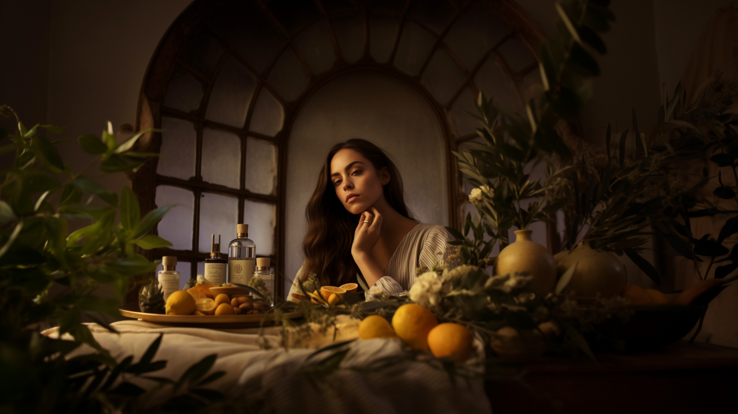 Produits Aromatica alignés sur valeurs éco-responsables, illustrant l'engagement de la marque pour des soins durables et biologiques pour tous types de peau.