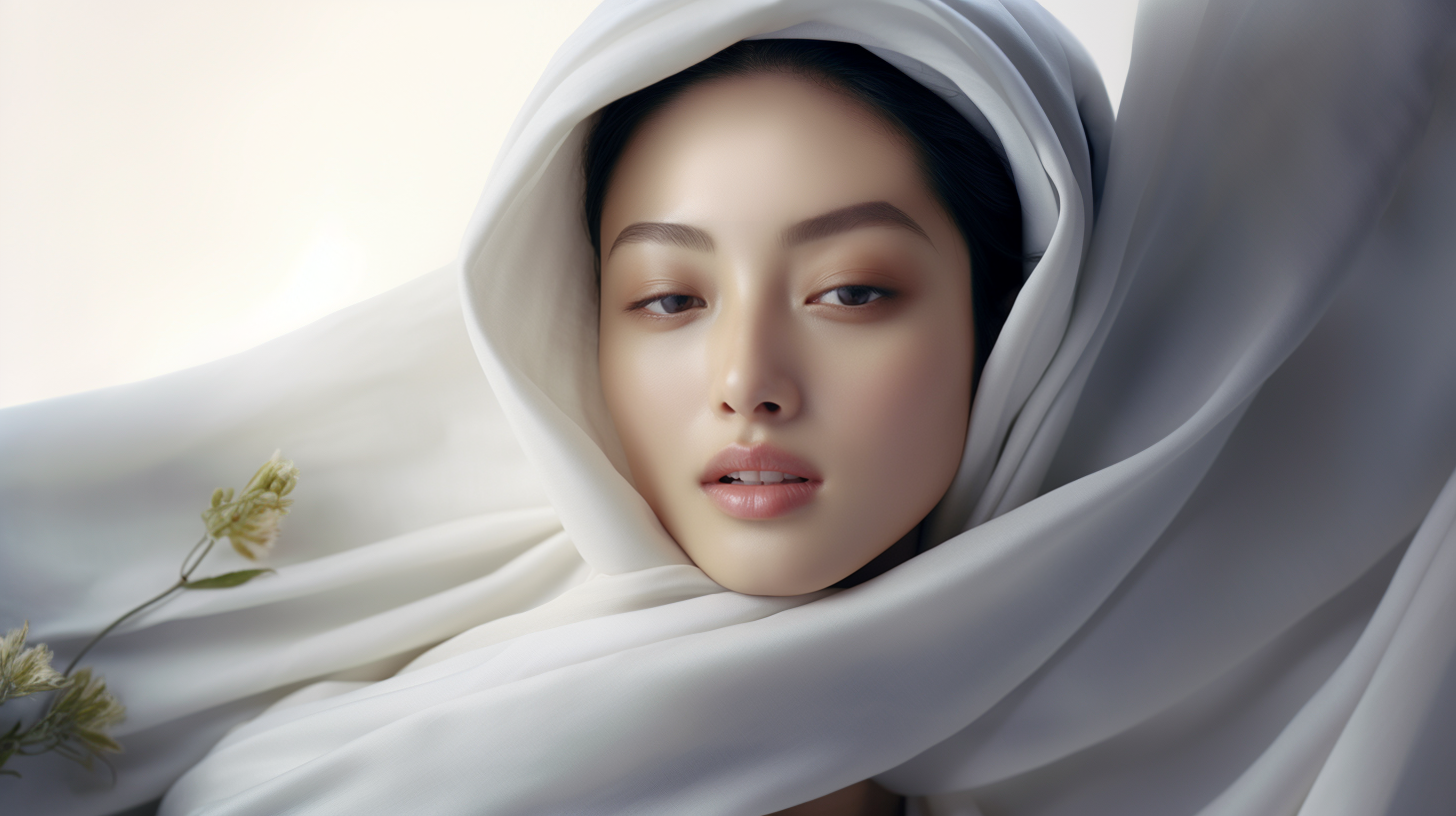 Gamme de soins Mary & May présentée avec des ingrédients naturels, mettant en avant l'engagement de la marque pour l'efficacité et la durabilité.