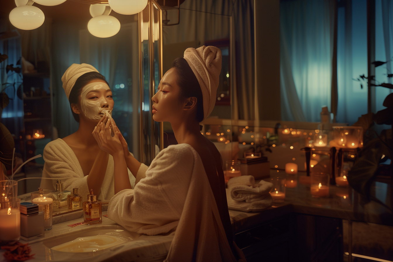 Masque de nuit coréen anti-âge pour une peau jeune