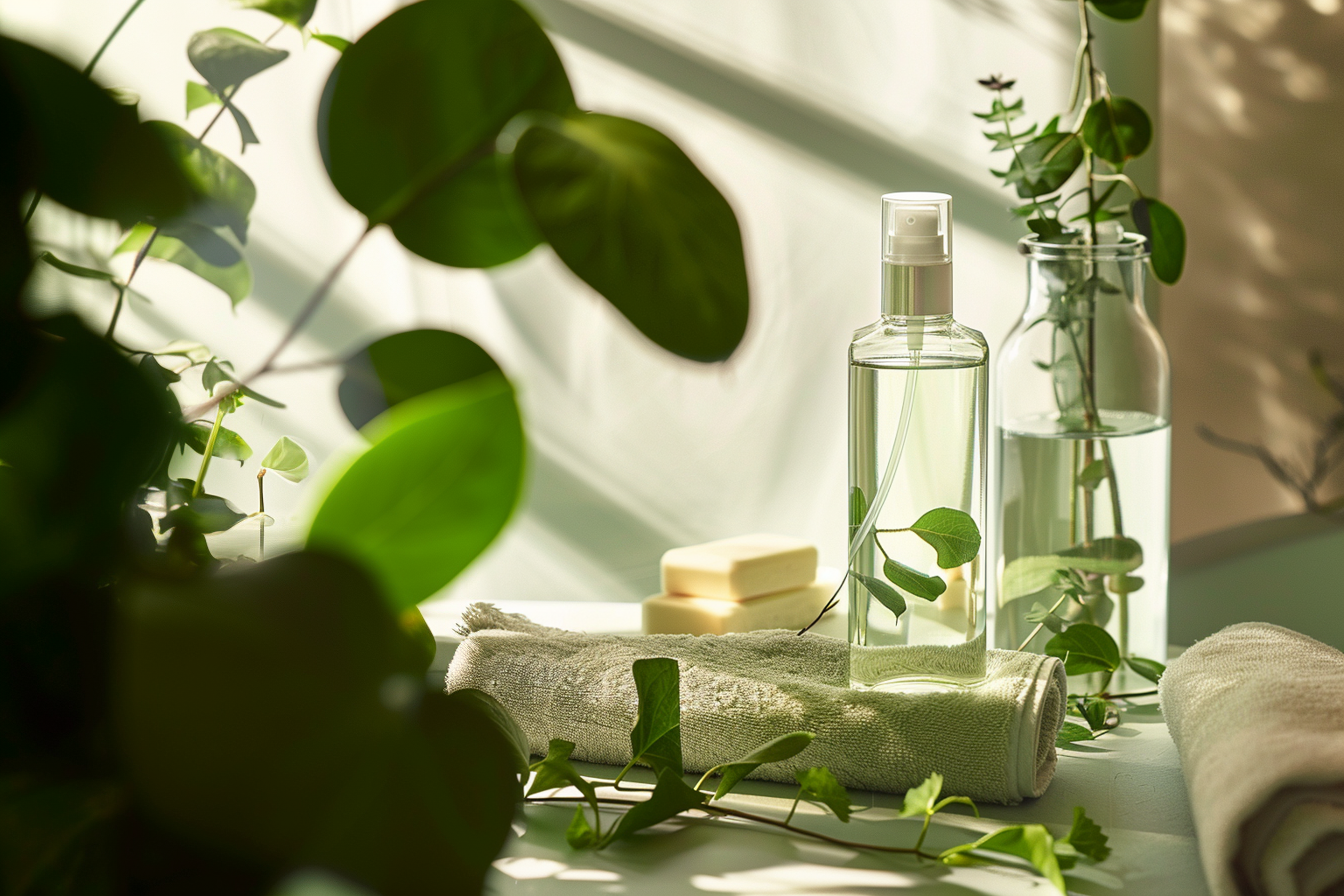 Application de tonique facial revitalisant, formule douce pour tous types de peau.